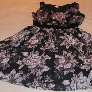 xhilaration Floral dress Black and Purple. Juniors Size M